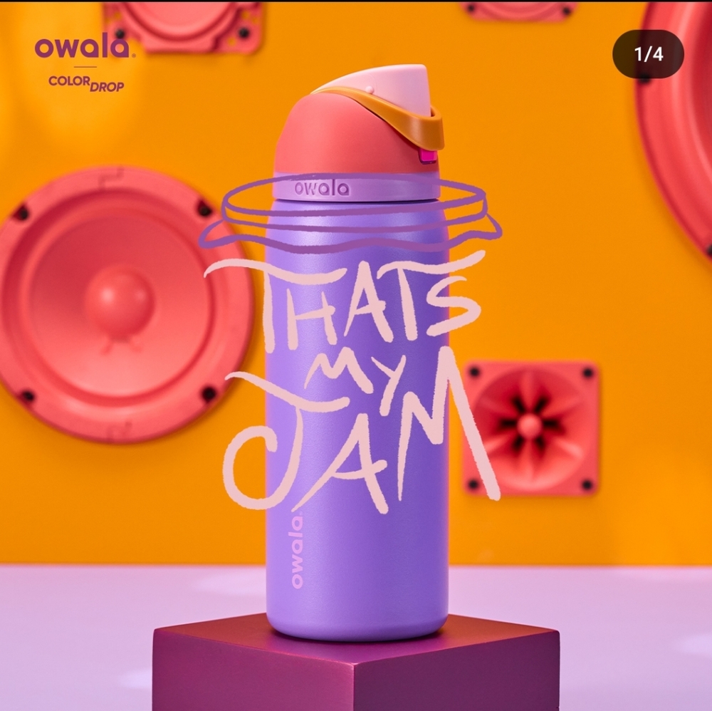 NWT Owala That's My Jam Color Drop Exclusive Water Bottle 32 ounce